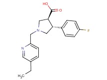 (3S*,4R*)-1-[(5-ethylpyridin-2-yl)methyl]-4-(4-fluorophenyl)pyrrolidine-3-carboxylic acid