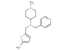 1-methyl-N-[(5-methyl-2-thienyl)methyl]-N-(4-pyridinylmethyl)-4-piperidinamine