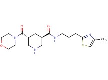 (3R*,5R*)-N-[3-(4-methyl-1,3-thiazol-2-yl)propyl]-5-(morpholin-4-ylcarbonyl)piperidine-3-carboxamide