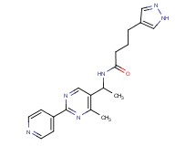 N-[1-(4-methyl-2-pyridin-4-ylpyrimidin-5-yl)ethyl]-4-(1H-pyrazol-4-yl)butanamide