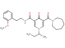 5-(1-azepanylcarbonyl)-1-sec-butyl-N-[2-(2-methoxyphenyl)ethyl]-4-oxo-1,4-dihydro-3-pyridinecarboxamide