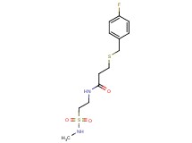 3-[(4-fluorobenzyl)thio]-N-{2-[(methylamino)sulfonyl]ethyl}propanamide