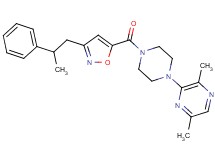 2,5-dimethyl-3-(4-{[3-(2-phenylpropyl)-5-isoxazolyl]carbonyl}-1-piperazinyl)pyrazine