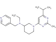 N-ethyl-1-(6-isopropyl-2-methyl-4-pyrimidinyl)-N-(4-pyridinylmethyl)-3-piperidinamine