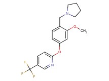 2-[3-methoxy-4-(pyrrolidin-1-ylmethyl)phenoxy]-5-(trifluoromethyl)pyridine