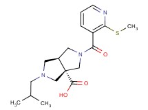(3aS*,6aS*)-2-isobutyl-5-{[2-(methylthio)pyridin-3-yl]carbonyl}hexahydropyrrolo[3,4-c]pyrrole-3a(1H)-carboxylic acid