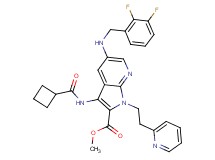 methyl 3-[(cyclobutylcarbonyl)amino]-5-[(2,3-difluorobenzyl)amino]-1-[2-(2-pyridinyl)ethyl]-1H-pyrrolo[2,3-b]pyridine-2-carboxylate