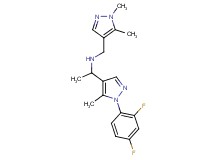 1-[1-(2,4-difluorophenyl)-5-methyl-1H-pyrazol-4-yl]-N-[(1,5-dimethyl-1H-pyrazol-4-yl)methyl]ethanamine