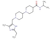 1'-[(2-ethyl-4-methyl-1H-imidazol-5-yl)methyl]-N-isopropyl-1,4'-bipiperidine-4-carboxamide