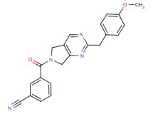 3-{[2-(4-methoxybenzyl)-5,7-dihydro-6H-pyrrolo[3,4-d]pyrimidin-6-yl]carbonyl}benzonitrile