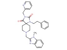 8-[(1-methyl-1H-benzimidazol-2-yl)methyl]-1-(2-phenylethyl)-3-(2-pyridinylmethyl)-1,3,8-triazaspiro[4.5]decane-2,4-dione