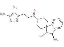 (2R*,3R*)-3-amino-1'-[3-(4,5-dimethyl-1H-pyrazol-3-yl)propanoyl]-2,3-dihydrospiro[indene-1,4'-piperidin]-2-ol