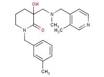 3-hydroxy-1-(3-methylbenzyl)-3-({methyl[(3-methyl-4-pyridinyl)methyl]amino}methyl)-2-piperidinone