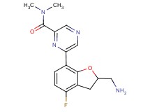 6-[2-(aminomethyl)-4-fluoro-2,3-dihydro-1-benzofuran-7-yl]-N,N-dimethylpyrazine-2-carboxamide