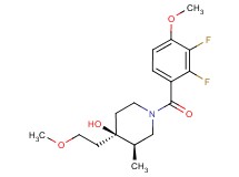 (3R*,4R*)-1-(2,3-difluoro-4-methoxybenzoyl)-4-(2-methoxyethyl)-3-methylpiperidin-4-ol