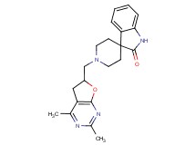 1'-[(2,4-dimethyl-5,6-dihydrofuro[2,3-d]pyrimidin-6-yl)methyl]spiro[indole-3,4'-piperidin]-2(1H)-one