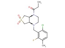 (4aS*,7aR*)-1-(6-chloro-2-fluoro-3-methylbenzyl)-4-propionyloctahydrothieno[3,4-b]pyrazine 6,6-dioxide