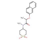 N-(1,1-dioxidotetrahydro-2H-thiopyran-4-yl)-N-methyl-2-(2-naphthyloxy)propanamide