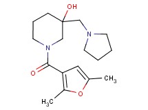 1-(2,5-dimethyl-3-furoyl)-3-(pyrrolidin-1-ylmethyl)piperidin-3-ol