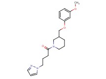3-[(3-methoxyphenoxy)methyl]-1-[4-(1H-pyrazol-1-yl)butanoyl]piperidine