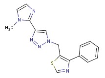 4-(1-methyl-1H-imidazol-2-yl)-1-[(4-phenyl-1,3-thiazol-5-yl)methyl]-1H-1,2,3-triazole