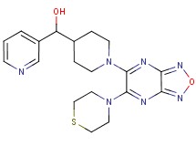 3-pyridinyl{1-[6-(4-thiomorpholinyl)[1,2,5]oxadiazolo[3,4-b]pyrazin-5-yl]-4-piperidinyl}methanol