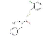 2-[(2-chlorobenzyl)thio]-N-ethyl-N-(pyridin-4-ylmethyl)acetamide