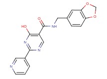 N-(1,3-benzodioxol-5-ylmethyl)-4-hydroxy-2-pyridin-3-ylpyrimidine-5-carboxamide