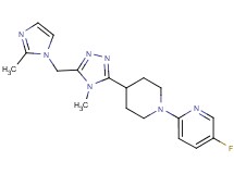5-fluoro-2-(4-{4-methyl-5-[(2-methyl-1H-imidazol-1-yl)methyl]-4H-1,2,4-triazol-3-yl}piperidin-1-yl)pyridine