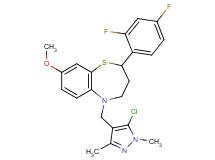 5-[(5-chloro-1,3-dimethyl-1H-pyrazol-4-yl)methyl]-2-(2,4-difluorophenyl)-8-methoxy-2,3,4,5-tetrahydro-1,5-benzothiazepine