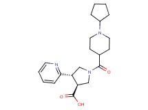 (3S*,4S*)-1-[(1-cyclopentylpiperidin-4-yl)carbonyl]-4-pyridin-2-ylpyrrolidine-3-carboxylic acid