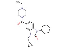 1-cyclohexyl-3-(cyclopropylmethyl)-5-[(4-ethylpiperazin-1-yl)carbonyl]-1,3-dihydro-2H-benzimidazol-2-one