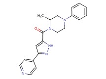 2-methyl-4-phenyl-1-[(3-pyridin-4-yl-1H-pyrazol-5-yl)carbonyl]piperazine