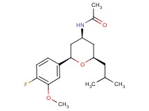 N-[(2R*,4S*,6R*)-2-(4-fluoro-3-methoxyphenyl)-6-isobutyltetrahydro-2H-pyran-4-yl]acetamide