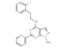 N-[2-(2-fluorophenyl)ethyl]-1-methyl-6-(2-pyridinyl)-1H-pyrazolo[3,4-d]pyrimidin-4-amine