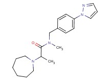 2-(1-azepanyl)-N-methyl-N-[4-(1H-pyrazol-1-yl)benzyl]propanamide