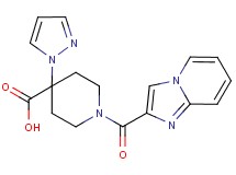 1-(imidazo[1,2-a]pyridin-2-ylcarbonyl)-4-(1H-pyrazol-1-yl)piperidine-4-carboxylic acid
