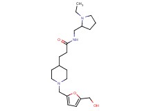 N-[(1-ethyl-2-pyrrolidinyl)methyl]-3-(1-{[5-(hydroxymethyl)-2-furyl]methyl}-4-piperidinyl)propanamide