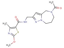 N-[(5-acetyl-5,6,7,8-tetrahydro-4H-pyrazolo[1,5-a][1,4]diazepin-2-yl)methyl]-2-methoxy-4-methyl-1,3-thiazole-5-carboxamide