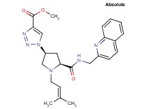 methyl 1-((3S,5S)-1-(3-methyl-2-buten-1-yl)-5-{[(2-quinolinylmethyl)amino]carbonyl}-3-pyrrolidinyl)-1H-1,2,3-triazole-4-carboxylate