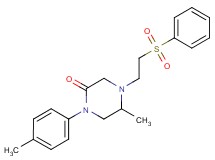 5-methyl-1-(4-methylphenyl)-4-[2-(phenylsulfonyl)ethyl]-2-piperazinone