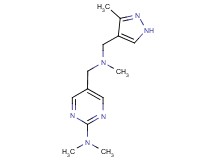 N,N-dimethyl-5-({methyl[(3-methyl-1H-pyrazol-4-yl)methyl]amino}methyl)pyrimidin-2-amine