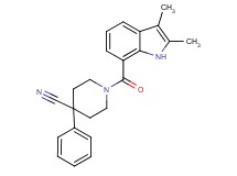 1-[(2,3-dimethyl-1H-indol-7-yl)carbonyl]-4-phenylpiperidine-4-carbonitrile