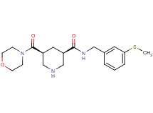 (3R*,5S*)-N-[3-(methylthio)benzyl]-5-(morpholin-4-ylcarbonyl)piperidine-3-carboxamide