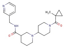 1'-[(1-methylcyclopropyl)carbonyl]-N-(pyridin-3-ylmethyl)-1,4'-bipiperidine-3-carboxamide