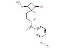 (1R*,3S*)-3-methoxy-7-(2-methoxyisonicotinoyl)-7-azaspiro[3.5]nonan-1-ol