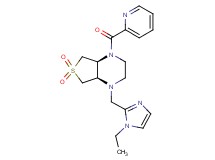 (4aS*,7aR*)-1-[(1-ethyl-1H-imidazol-2-yl)methyl]-4-(2-pyridinylcarbonyl)octahydrothieno[3,4-b]pyrazine 6,6-dioxide
