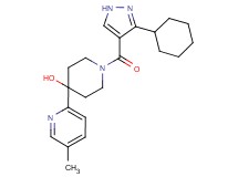1-[(3-cyclohexyl-1H-pyrazol-4-yl)carbonyl]-4-(5-methyl-2-pyridinyl)-4-piperidinol