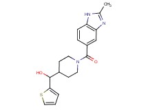 {1-[(2-methyl-1H-benzimidazol-5-yl)carbonyl]piperidin-4-yl}(2-thienyl)methanol