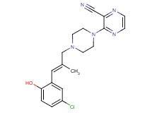 3-{4-[(2E)-3-(5-chloro-2-hydroxyphenyl)-2-methylprop-2-en-1-yl]piperazin-1-yl}pyrazine-2-carbonitrile